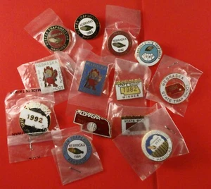 Lot of 12 TRAP SHOOTING Pins - NEBRASKA 1980s ERA most are cloisonne - Picture 1 of 8
