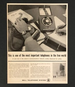 Sistema telefónico Bell 1959 anuncio Comando aéreo cuartel general Defensa impresión vintage AD - Imagen 1 de 2