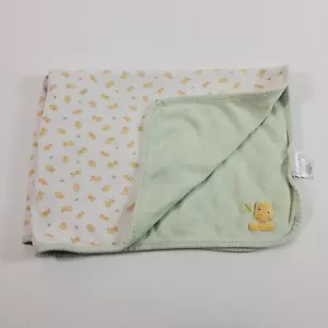 Just One Year Carter's baby blanket Green stripes Yellow Chick Duck Sweet Baby - Picture 1 of 7