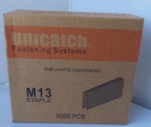 1 CS. M08/M13-1/2" GALVANIZED STAPLES FOR SENCO BY UNICATCH 5000/BOX 8 BXS. 40K - Picture 1 of 3