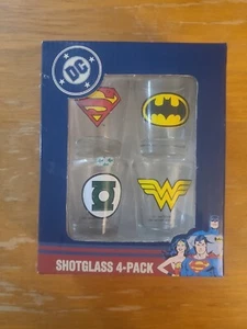 Dc Comics Shotglass 4-Pack,  Batman Superman, Please Look! - Picture 1 of 6