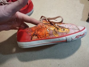 Ed Hardy Shoes Size 9 Fish Design - Bild 1 von 11