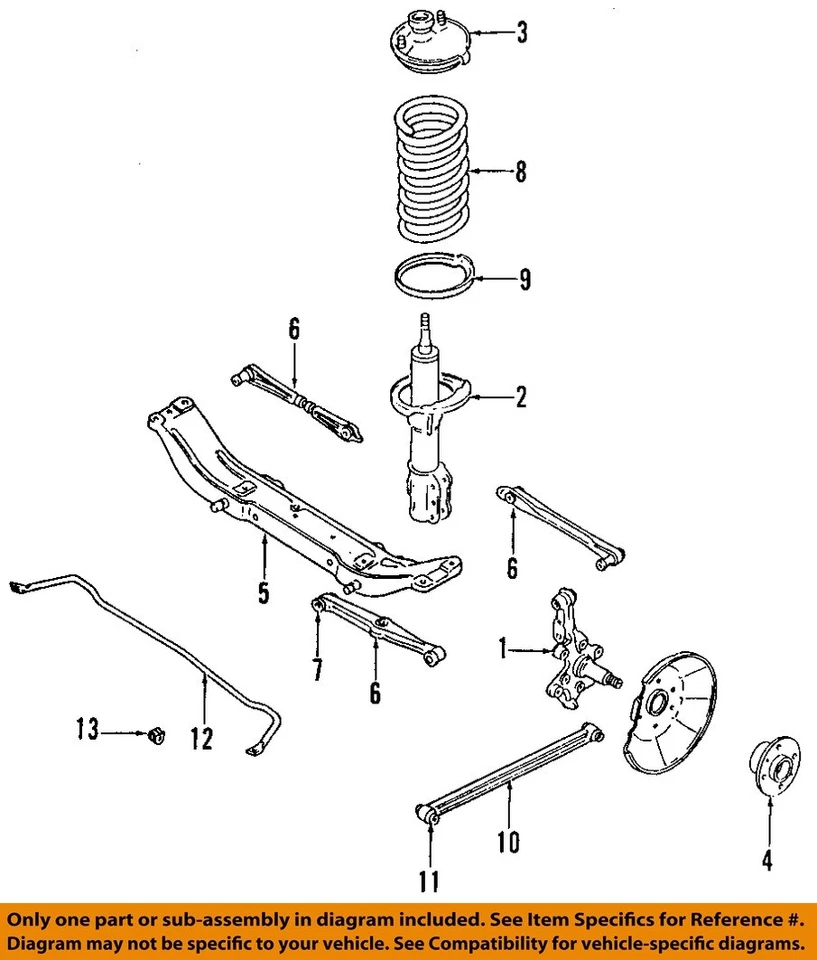 Componentes de suspensión Ford OEM 91-96 Escort-brazo lateral Rr FOCZ5500C Foto 1 de 1