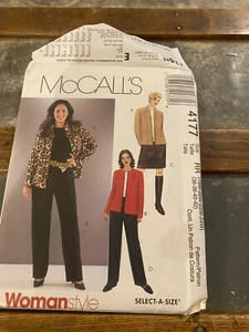Neu McCall's Damen Jacke Rock Hose Schnittmuster Größe 18W - 24W 4177 - Bild 1 von 2