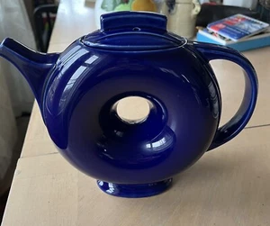 Deco Donut Cobalt Blue Teapot - Picture 1 of 8