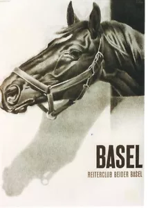 Original vintage poster SWISS HORSE RIDER CLUB BASEL 1932 - Picture 1 of 1