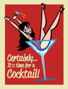 Retro Vintage Wall Metal Sign Tin Plaque Pub Shed Bar Man Cave Cocktail Time