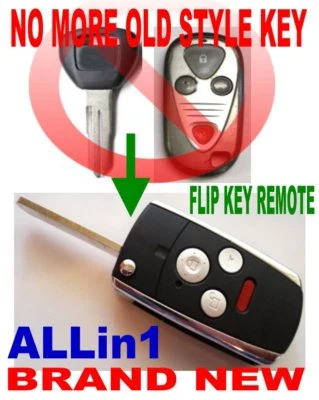 NUEVA LLAVE ABATIBLE PARA 2004-06 ACURA TL CHIP ALARMA TRANSPONDEDOR CLICKER CONTROL REMOTO RFID JDM Foto 1 de 3
