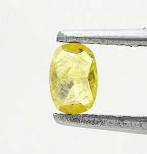 fancy rustic natural diamond 0.32ct gold yellow sparkling oval full cut for gift - Picture 1 of 14