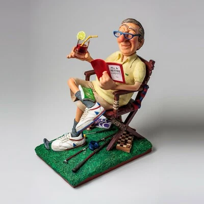 Statuina caricatura Il Pensionato Figura sopramobile Forchino MAXI 30x27 cm   Foto 1 de 4