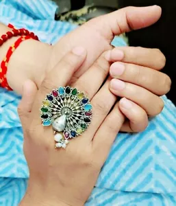 Elegant 925 Silver Plated Charm Fashion Phoenix Peacock Adjustable Ring Xmas G - Picture 1 of 3