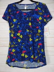 Lularoe Women's Classic T Dark Blue Paisley Top Size XS NWT - Picture 1 of 3