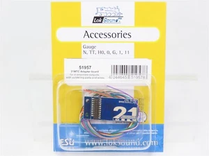 ESU LokSound 51957 21MTC adapter board for 10 Outputs Solder Contacts & Wires - Picture 1 of 4