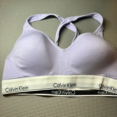 Sujetador Bralette Calvin Klein Mujer Mediano Moderno Algodón Elevación Púrpura Lavanda Foto 1 de 4