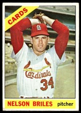 1966 Topps Nelson Briles _ St. Louis Cardinals #243