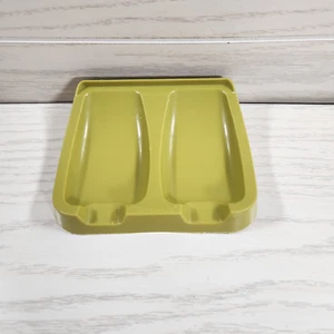 Tupperware Double Spoon/Spatula Rest Avocado Green 1226-4 Countertop Vintage - Picture 1 of 6