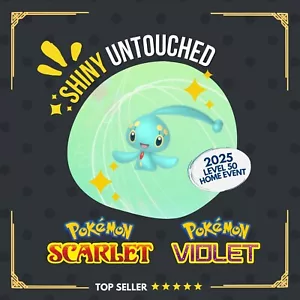 Manaphy Shiny 2025 Event HOME Untouched IV 250128 Pokémon Scarlet Violet - Picture 1 of 8