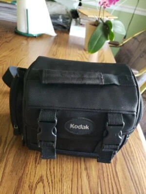 Kodak Camera Carrying Case Black Nylon Travel Bag With Worn Out Shoulder Strap - Image 1 of 4