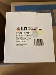 Lot of 6 LD Compatible Paper Tape Labels DK2205 for Brother QL-1050 1060N 720NW - Picture 1 of 1