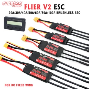 SURPASS HOBBY RC Brushless ESC 20A 50A 70A 100A conmutable BEC para avión RC - Imagen 1 de 31