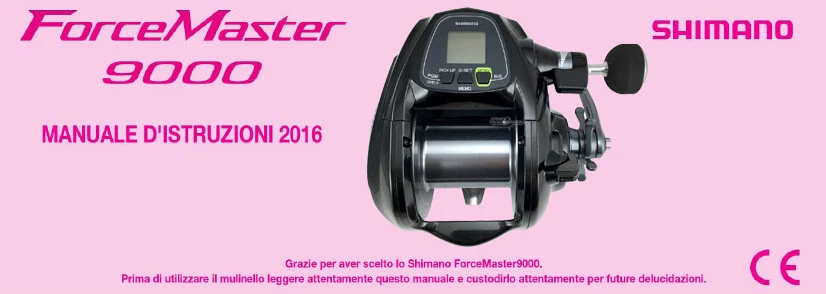 Manuale mulinello Shimano 9000 Force Master Italiano - libretto istruzioni - Immagine 1 di 1