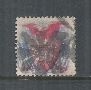 U.S. SCOTT 121 USED F/VF - 1869 30c ULTRA & CARMINE ISSUE CAT $400.00 - Afbeelding 1 van 2