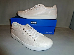 Keds Ace LTT White/Silver Metallic Sneakers Women's Sizes NIB Think Fall WF58246 - Picture 1 of 5