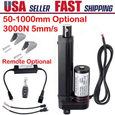 12V 3000N Linear Actuator Waterproof Long Stroke 6inch Heavy Duty 2inch ~ 40inch - Image 1 of 4