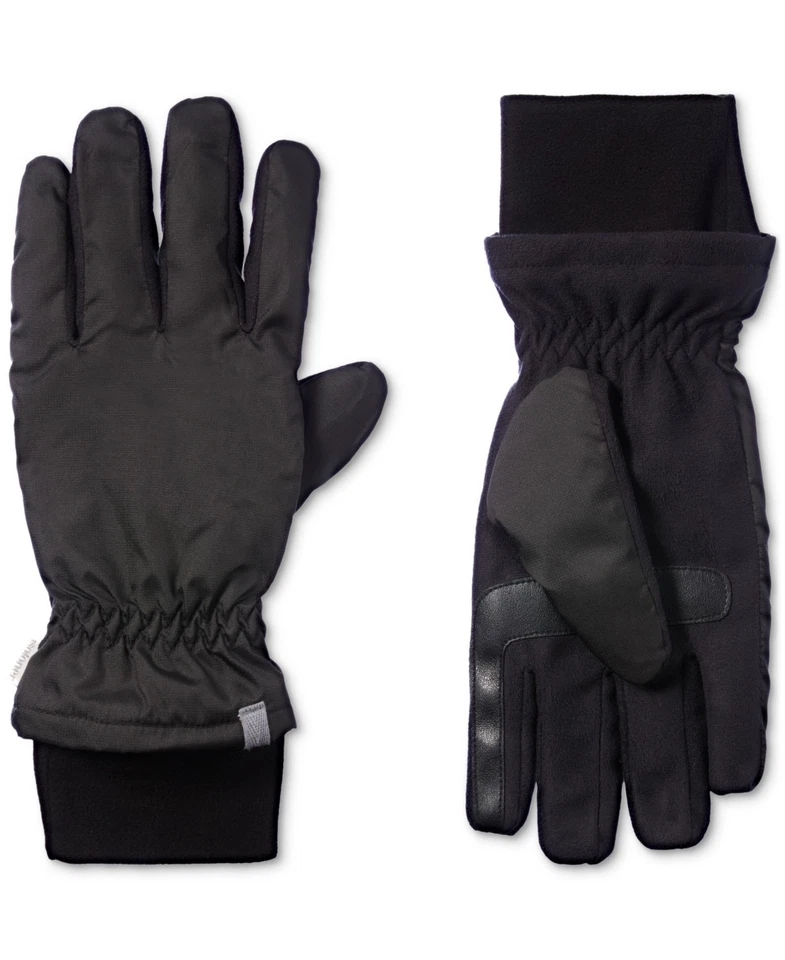 Isotoner Signature Hombres Pantalla Táctil Repelente al Agua Ripstop Guantes Grandes Negros Foto 1 de 1