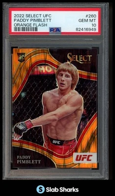 2022 SELECT UFC PADDY PIMBLETT ORANGE FLASH PRIZMS OCTAGONSIDE RC ROOKIE PSA 10 - Изображение 1 из 4