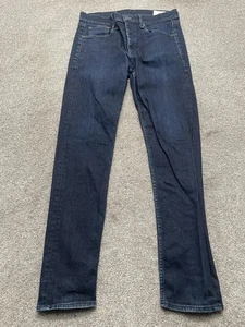 rag & bone Jeans Mens 32x32 Indigo Rinse Fit 2 Slim Fit Button Fly Stretch - Picture 1 of 9