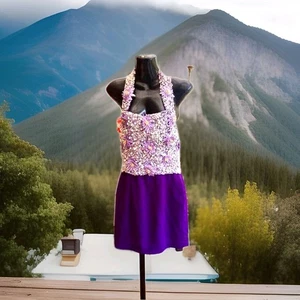 Vintage Bespoke, Handmade beaded mini dress. Size 10-12 - Picture 1 of 7