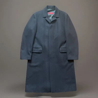 Hugo Boss Virgin Wool Miros Long Overcoat | See Measurement - Image 1 of 4