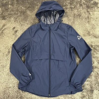 Gerry Windbreaker Jacket Womens Medium Navy Blue Hooded Vented Full Zip - Image 1 of 4