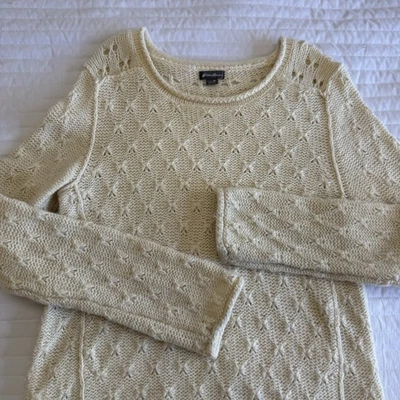 Suéter Pullover Para Mujer Eddie Bauer Manga Larga Nylon Corderos Lana Cabello Camello M Foto 1 de 4