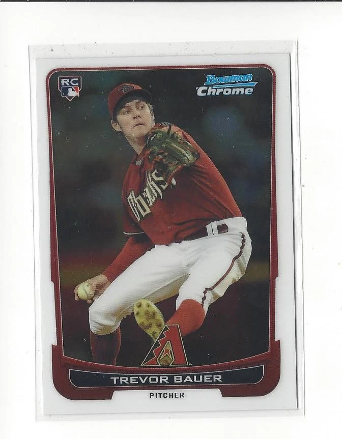 2012 Bowman Chrome No173 Тревор Бауэр RC дебютант Reds Indians Dodgers - Изображение 1 из 1