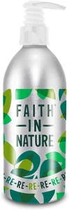 Faith in Nature Aluminium Bottle 450Ml, Metalic with Green Print - Picture 1 of 8