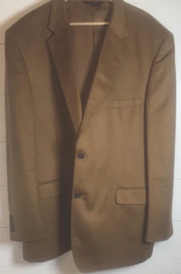 Pronto Uomo Italian Men's Camel Brown Cashmere Suit Blazer Jacket Sz 50 X Tall - Image 1 of 4