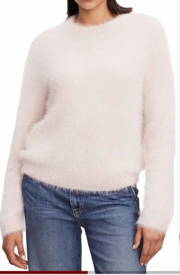 Velvet By Graham & Spencer Women’s Feather Yarn Blush Sweater Size small - Image 1 of 4