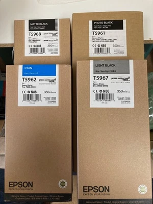 Juego de 4 Tintas Epson Genuinas T5961-T5962-T5967-T5968 Stylus Pro 7900 9900 ¡ENVÍO GRATUITO! Foto 1 de 3
