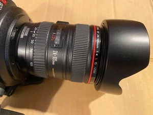 Lente zoom Canon EF 24-105 mm f/4 L USM enfoque automático ultrasónico 77 mm para cámara réflex digital - Imagen 1 de 10