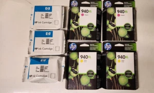 Genuine HP 940XL  cyanMagenta Yellow Black Ink Sealed Printer Cartridges 2018 - Picture 1 of 8