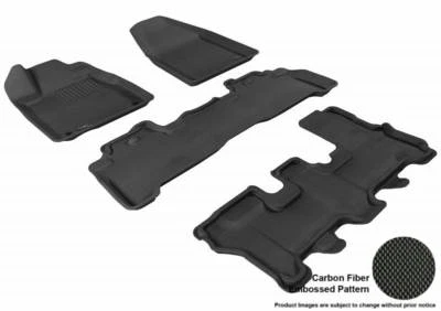 Alfombrilla negra 3D MAXpider 2007-2013 para Acura MDX 1ª fila 2ª fila 3ª fila Foto 1 de 4