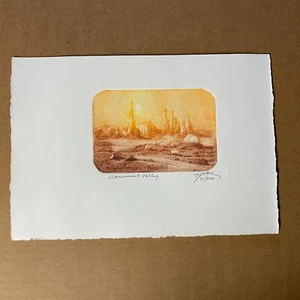 Roy Purcell •Monument Valley• kleine signierte nummerierte 37/200 Kunstradierung 80er Jahre - Bild 1 von 14