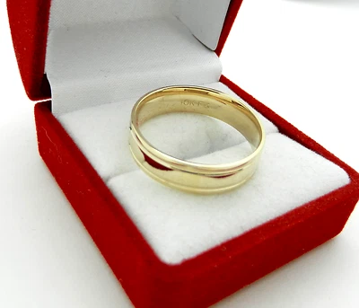 Alianza de boda de oro amarillo macizo de 10k 4,8 gramos talla 10,5 Foto 1 de 4