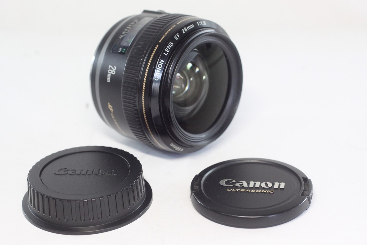 canon 28 1.8 美品 EXC+++] Canon EF 28mm F1.8 USM w/Caps AF Fixed Lens from