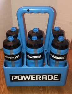 Paquete de 6 botellas azules Powerade 32 oz + soporte portador deportivo exprimidor especializado - Imagen 1 de 10