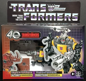 TRANSFORMERS 2024 G1 RETRO INSECTICON BOMBSHELL & RAMHORN ROBOT SET MISB SEALED - Picture 1 of 23