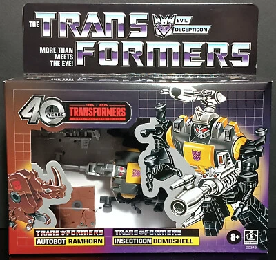 TRANSFORMERS 2024 G1 RETRO INSECTICON BOMBSHELL & RAMHORN ROBOT SET MISB SEALED - Image 1 of 4