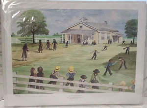 Dipinto Amish, intitolato 'Happier Days' dipinto da Elsie Beiler, 2007, originale - Foto 1 di 6
